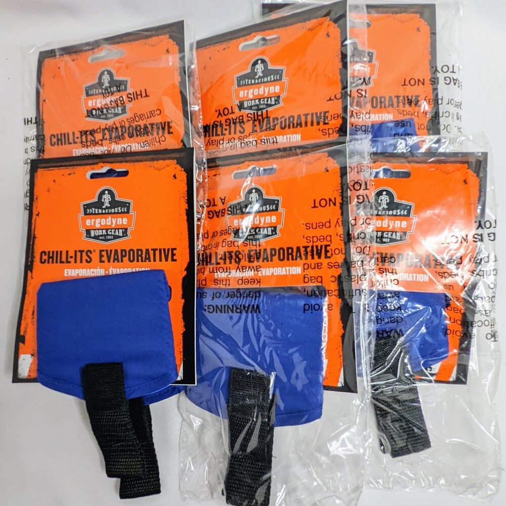 Chill it Evaporative Hard Hat Cooling Pad 6715CT, Blue, 6pk